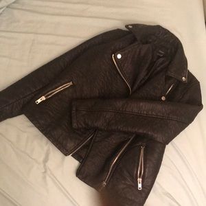 Black (faux) leather forever 21 jacket